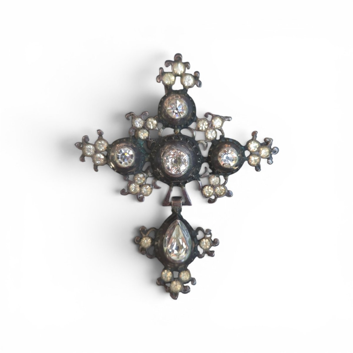 Pendentif ancien en argent en forme de croix normande-photo-4