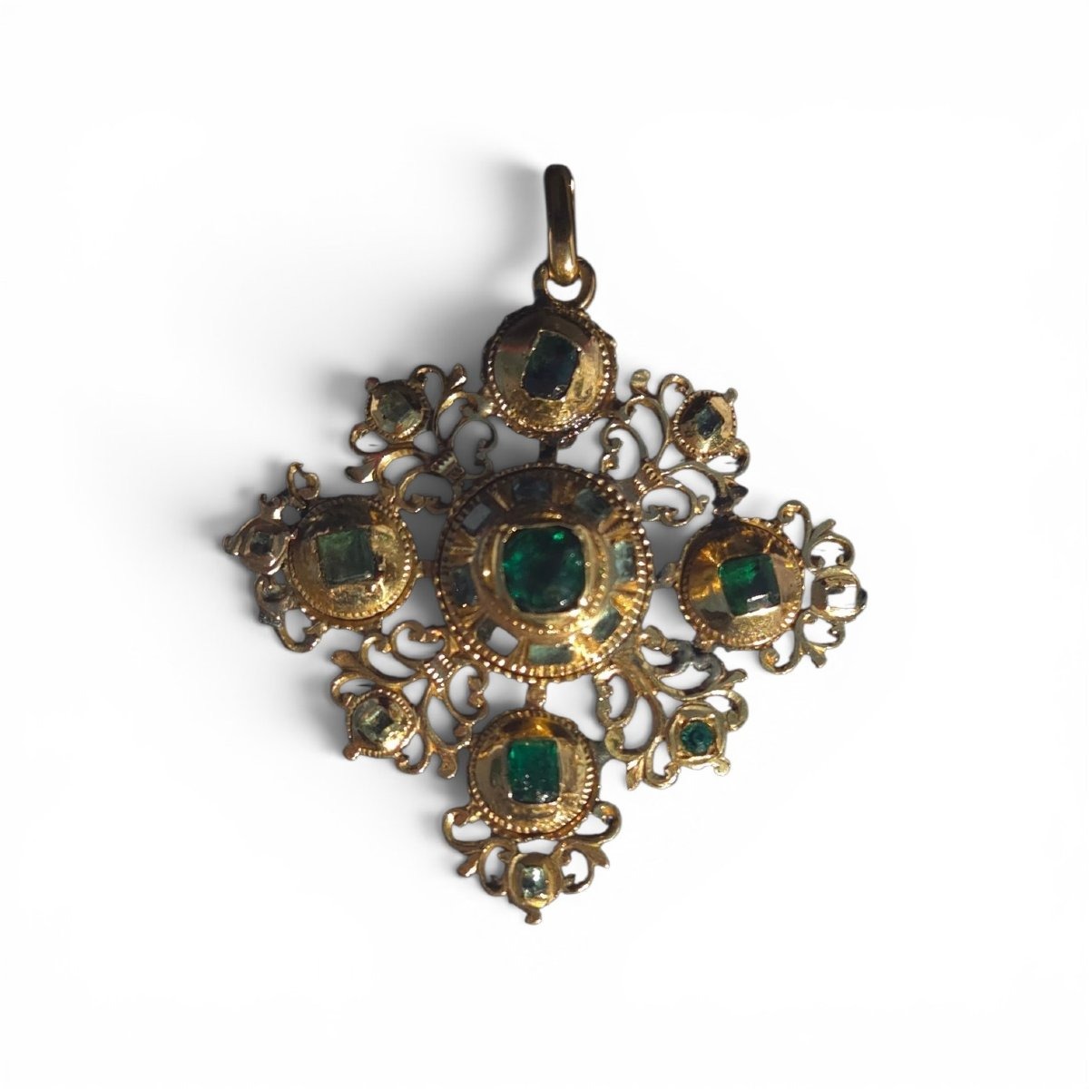 Pendentif antique en forme de croix ibérique, XVIIe siècle-photo-3