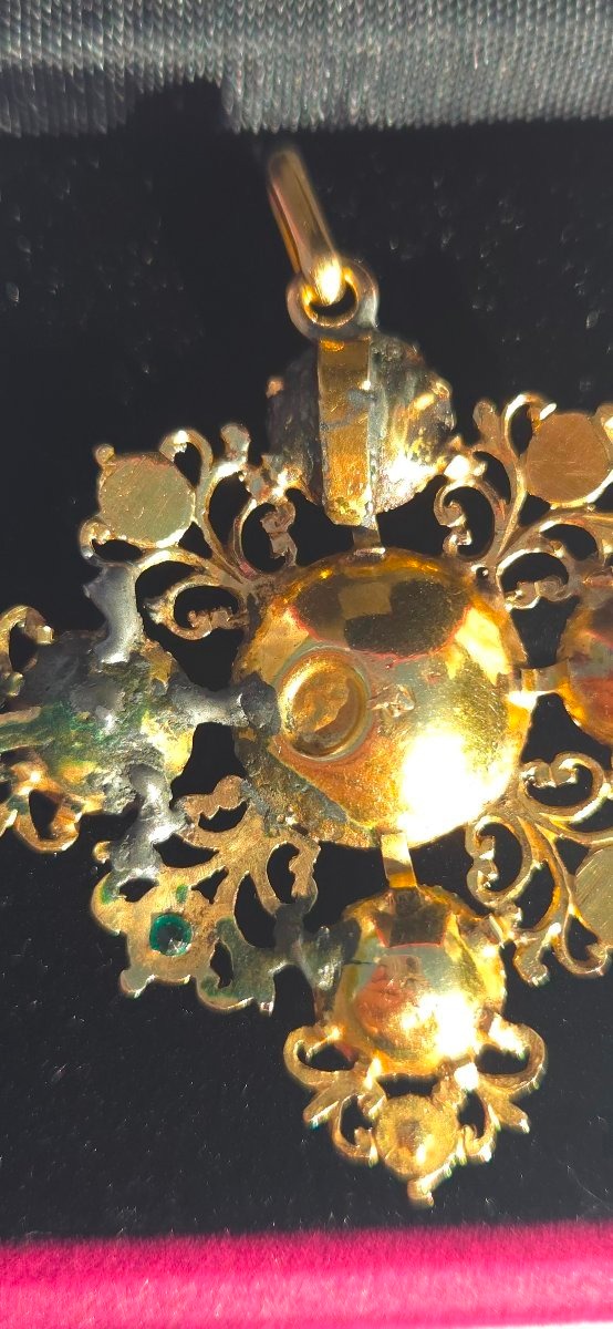 Pendentif antique en forme de croix ibérique, XVIIe siècle-photo-4