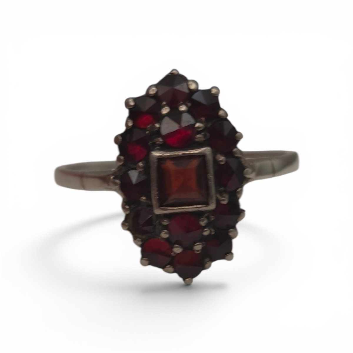 Antique Ring Art Déco 935 Silber, Garnet-photo-1