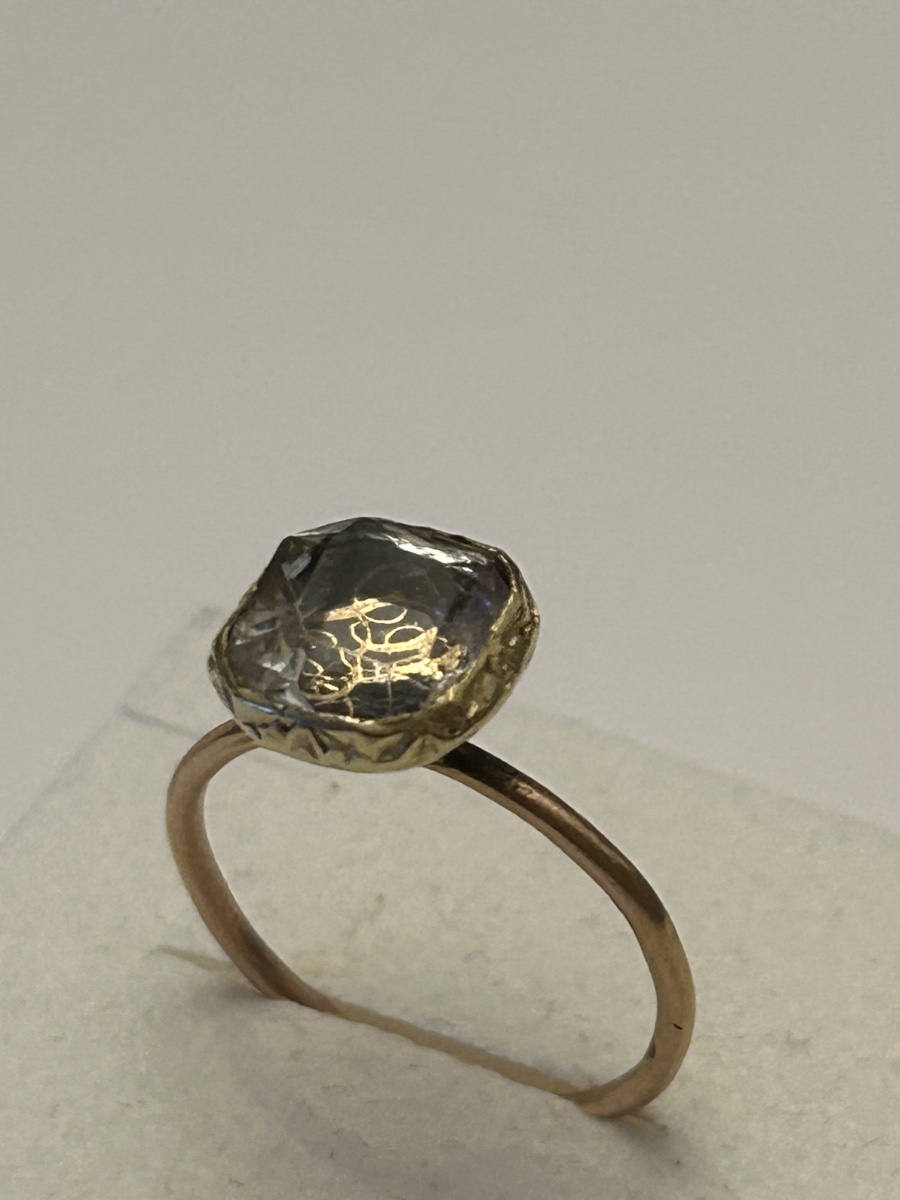 Bague ancienne pour femme en cristal Stuart, style baroque, 1680-1720-photo-4