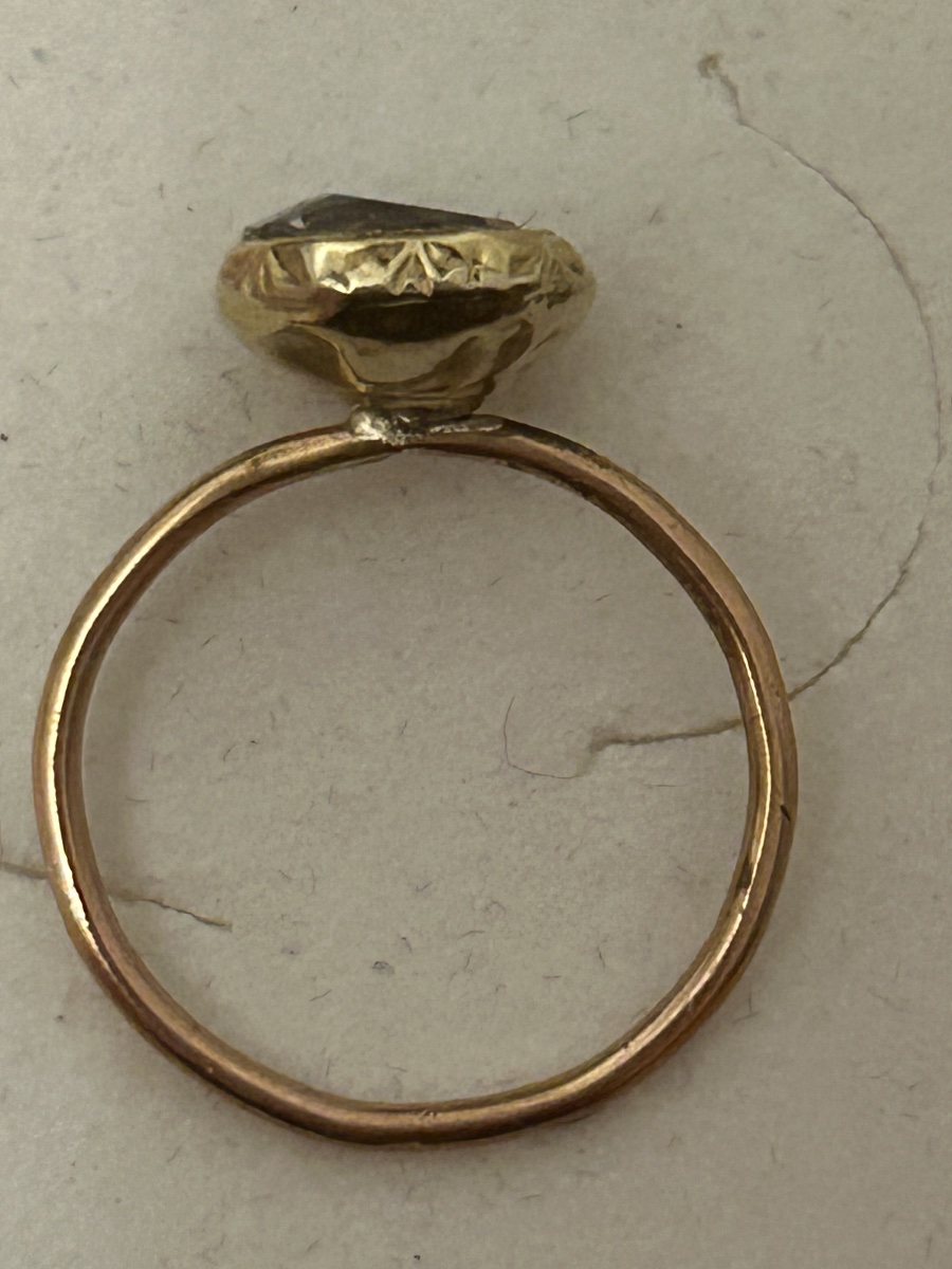 Bague ancienne pour femme en cristal Stuart, style baroque, 1680-1720-photo-3