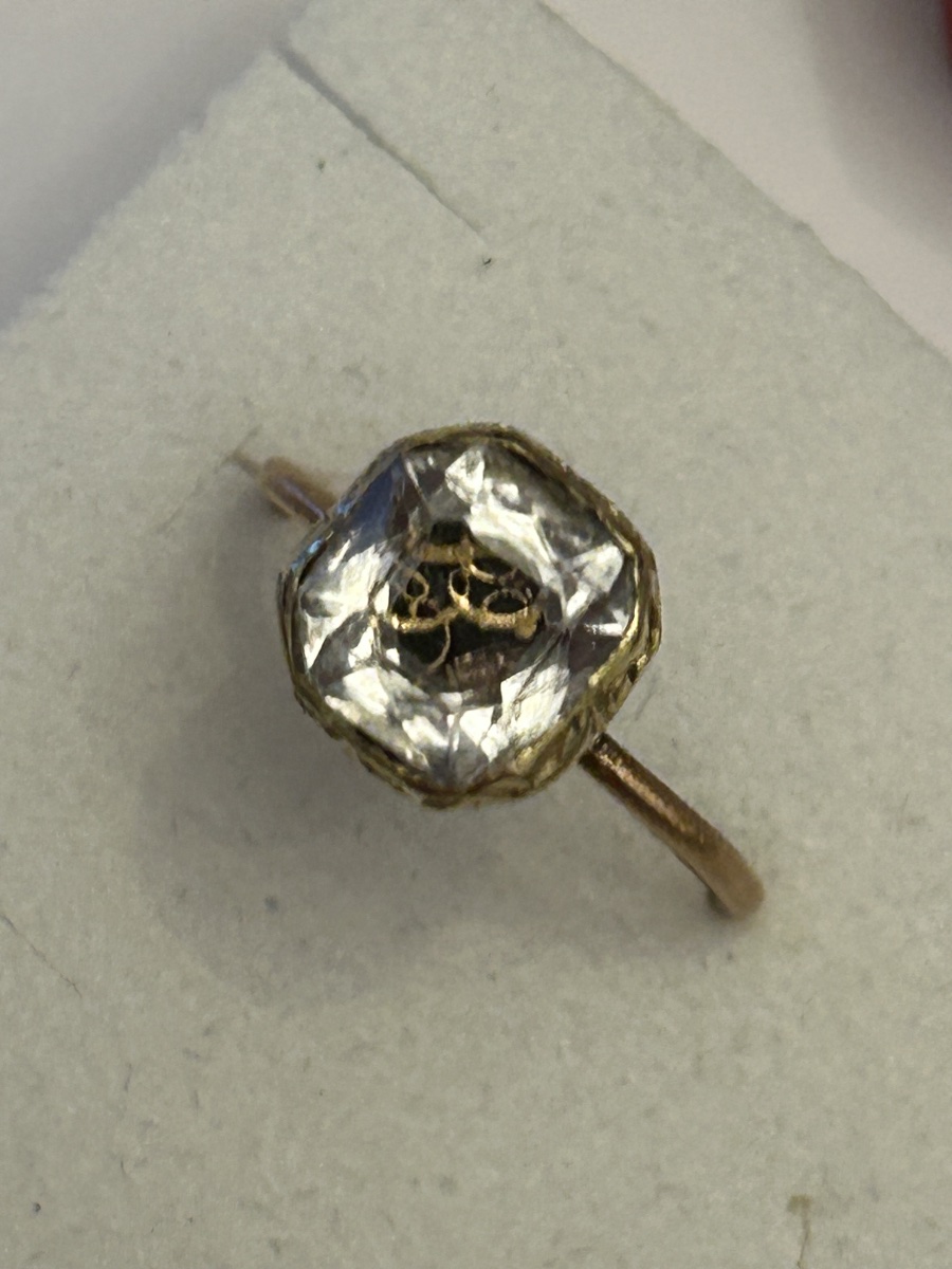Bague ancienne pour femme en cristal Stuart, style baroque, 1680-1720-photo-6