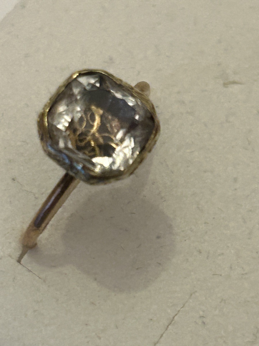 Bague ancienne pour femme en cristal Stuart, style baroque, 1680-1720-photo-7