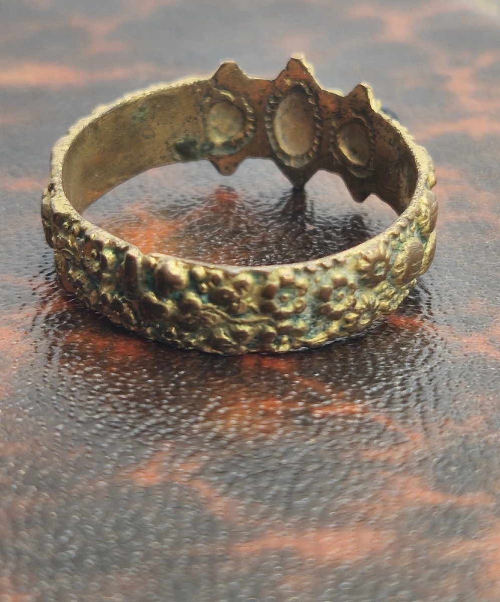 Antique Gilded Bronze Ring, From Southern Germany, In The Bajuvarian Style, A Ring From...-photo-2