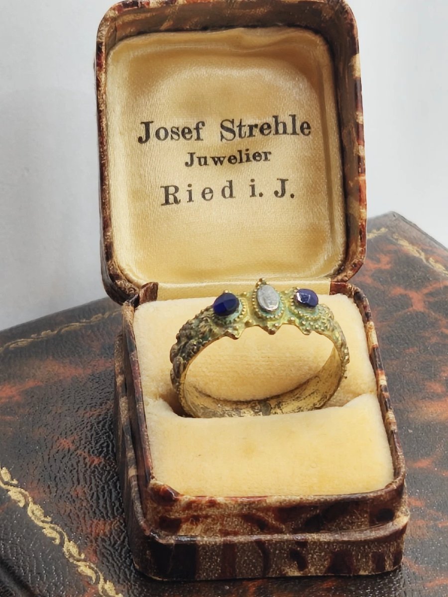 Antique Gilded Bronze Ring, From Southern Germany, In The Bajuvarian Style, A Ring From...-photo-1