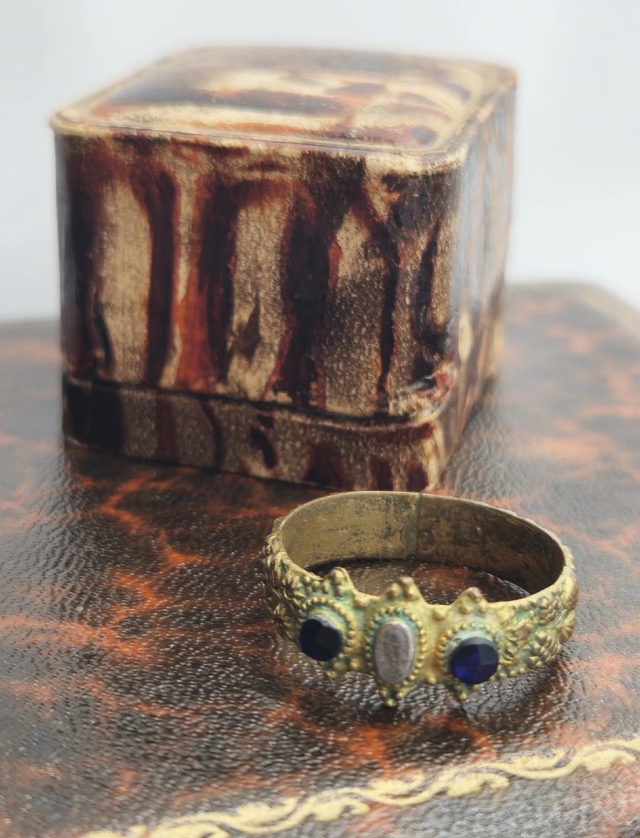 Antique Gilded Bronze Ring, From Southern Germany, In The Bajuvarian Style, A Ring From...-photo-2