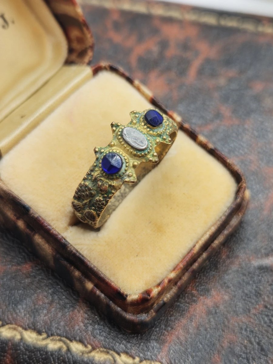 Antique Gilded Bronze Ring, From Southern Germany, In The Bajuvarian Style, A Ring From...