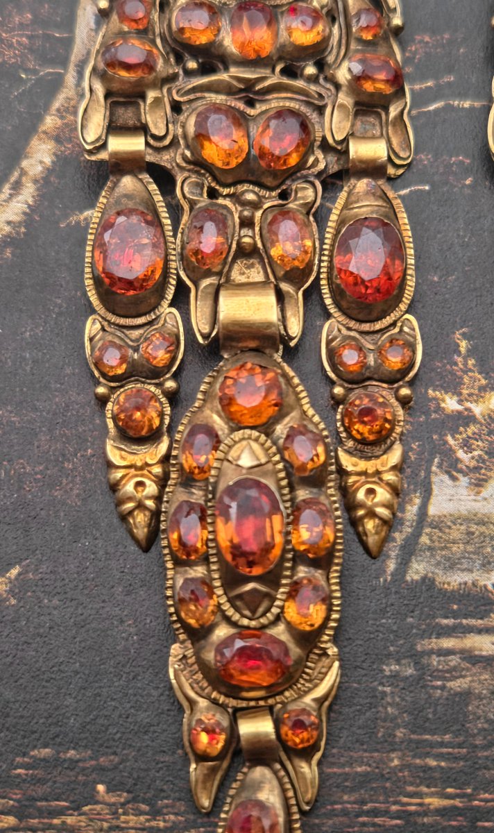 Boucles d'oreilles antiques ibéro-catalanes en hessonite, XIXe siècle, Dame Joan Sutherland-photo-5
