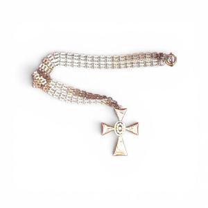 Antique Biedermeier Cross-shaped Necklace, Museum-quality, Circa 1820