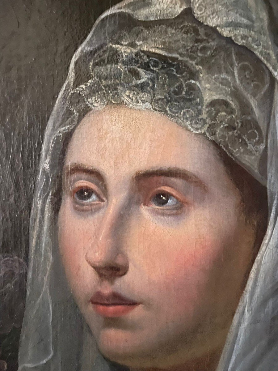 Portrait d'Une Noble Voilée - Attribué à François-joseph Kinson (1771-1839)-photo-3
