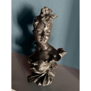 Bronze Sculpture Of A Young Woman - Signed Antonÿ