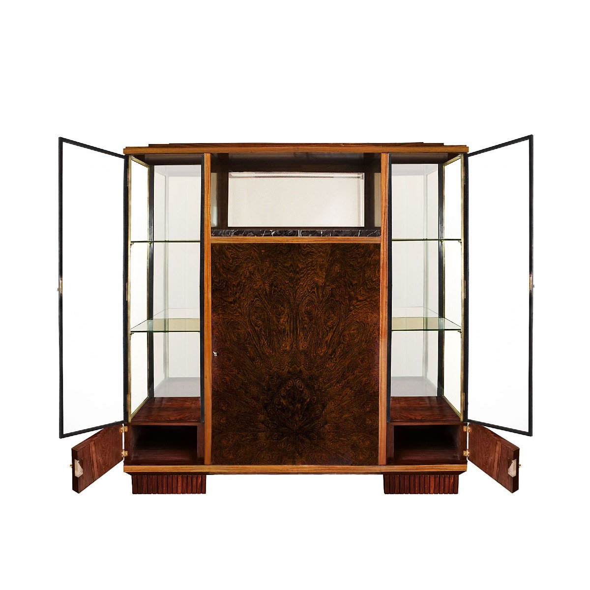 Large Art Deco Cabinet-showcase In Wooden Structure That Can Be Dismantled - France 1925-photo-3