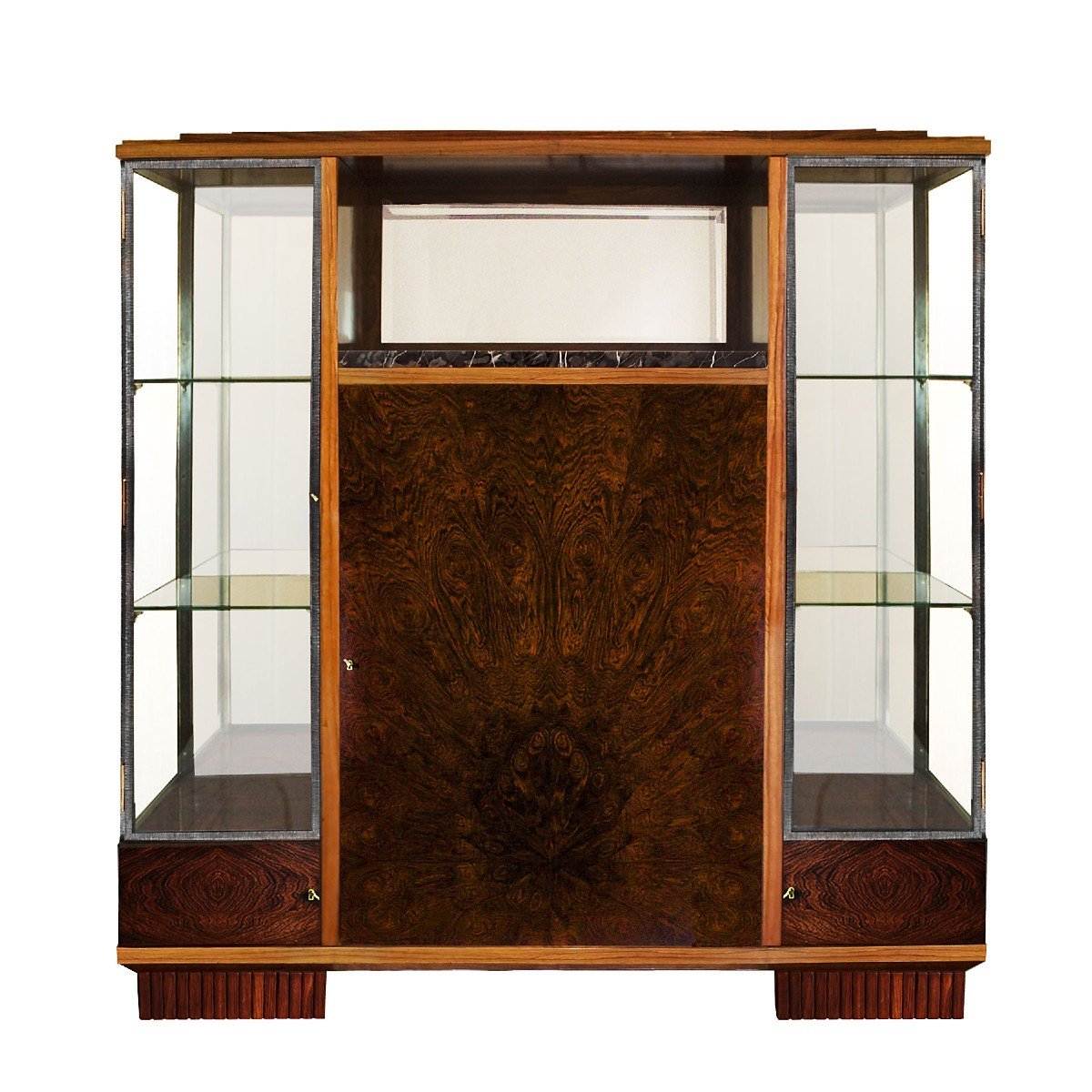 Large Art Deco Cabinet-showcase In Wooden Structure That Can Be Dismantled - France 1925