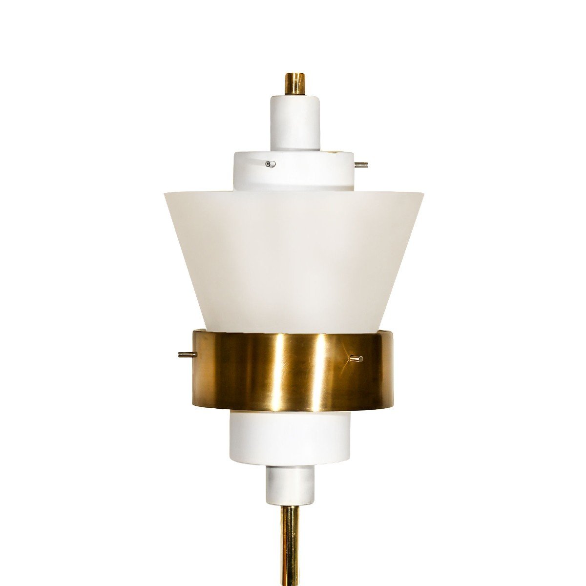 Stilnovo Floor Lamp In Solid Brass - Italy 1950-photo-1