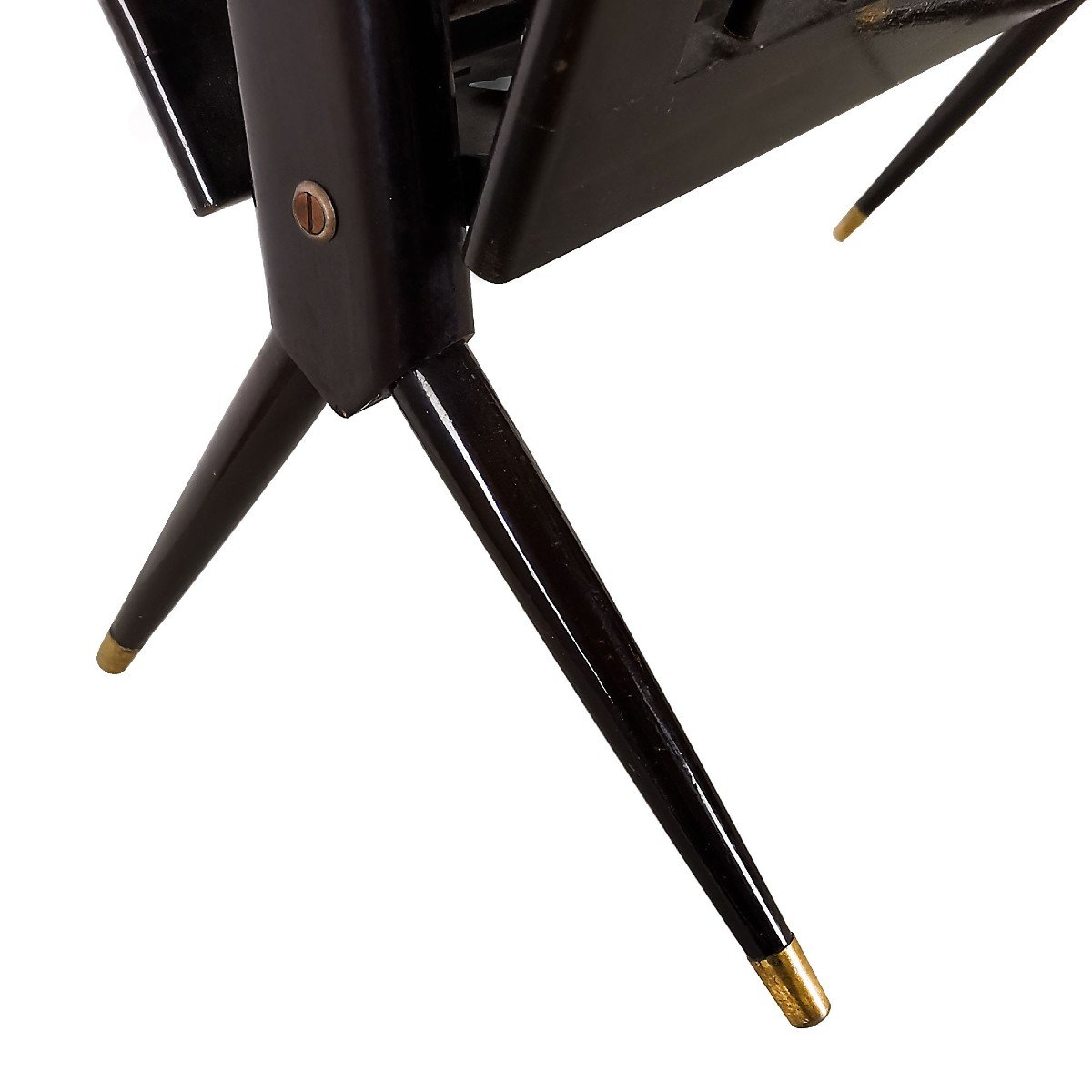 Folding Magazine Rack By Cesare Lacca - Italy 1950-photo-3