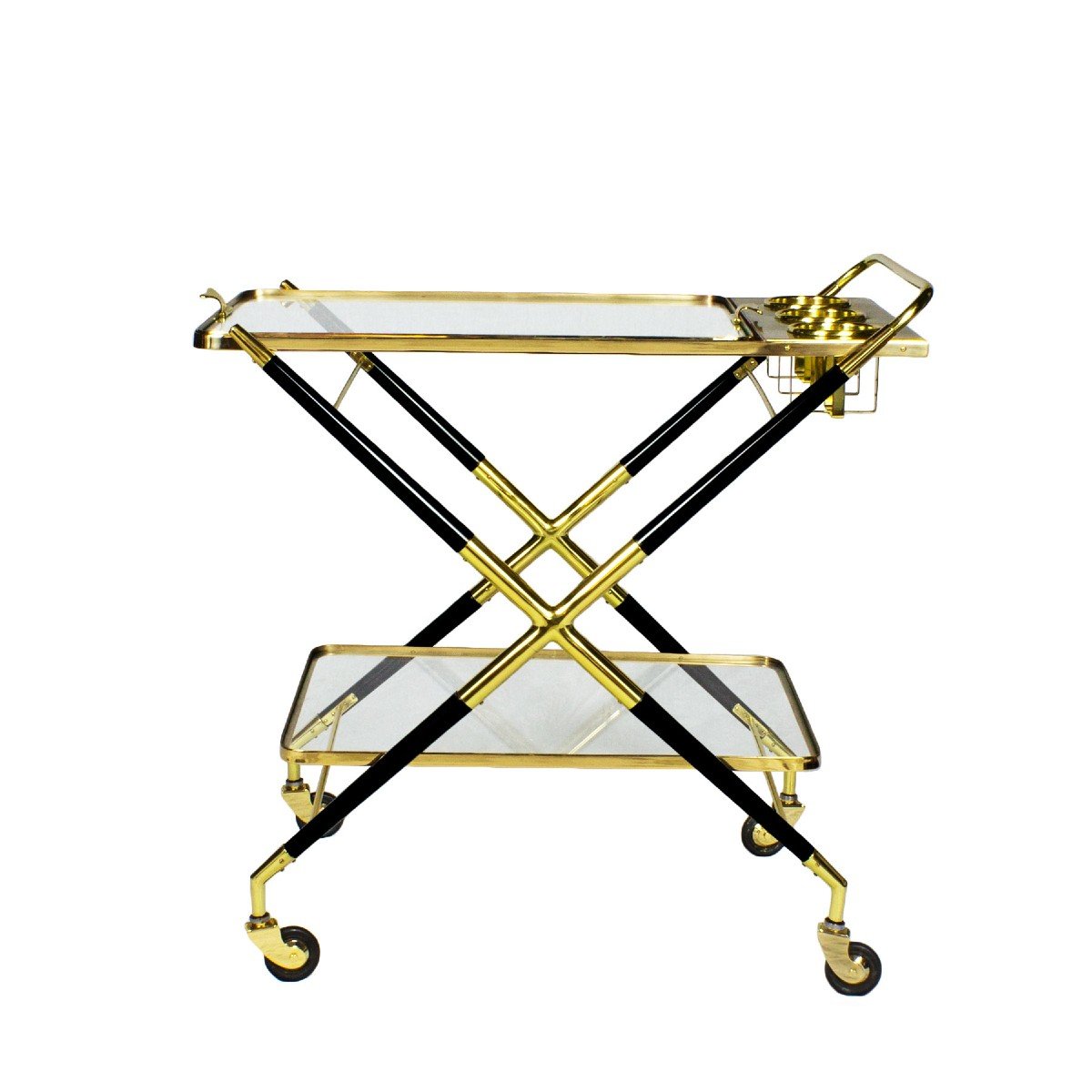 Serving Trolley In Stained Beech By Cesare Lacca - Italy 1950