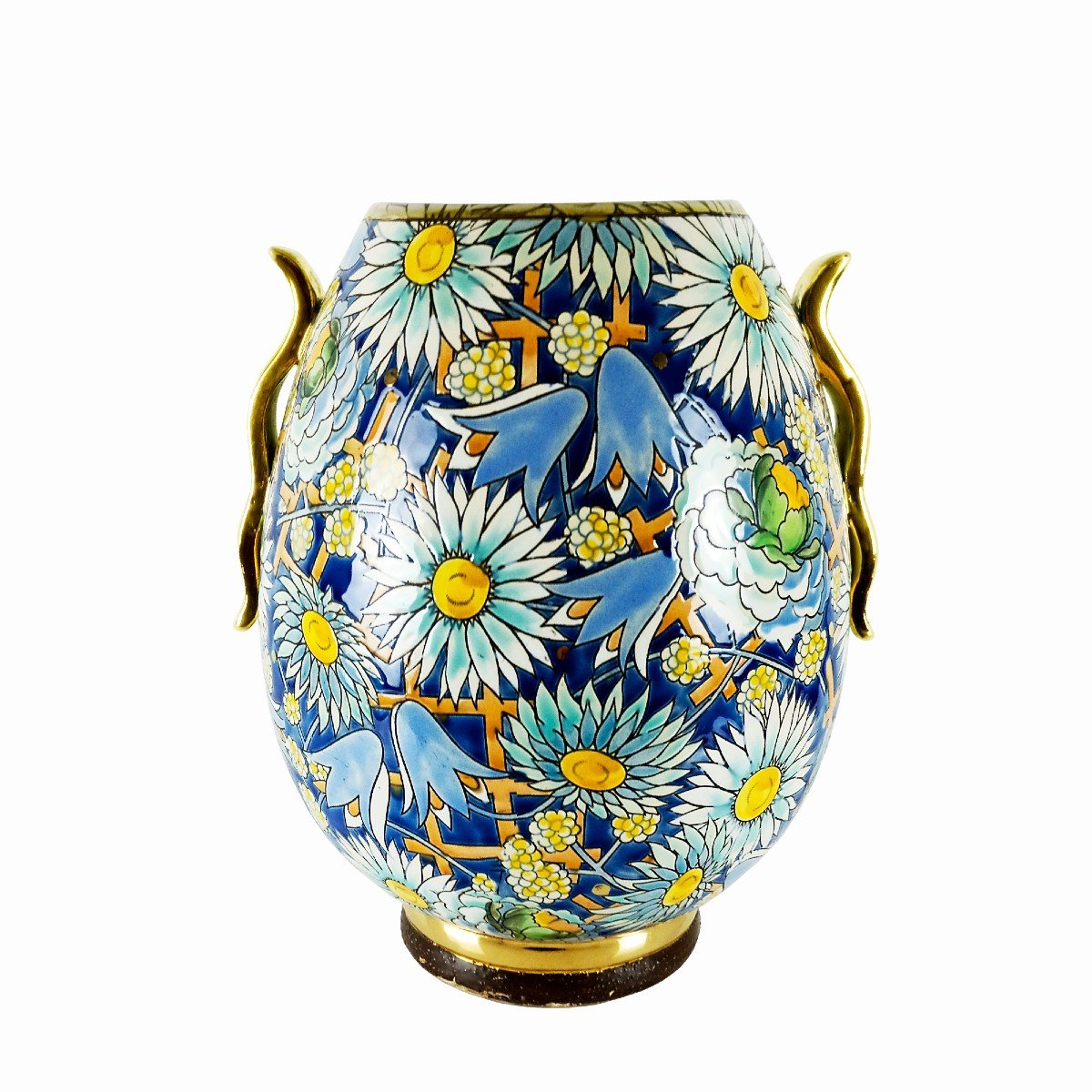 Art Deco Vase In Enamelled Ceramic - Belgium 1925