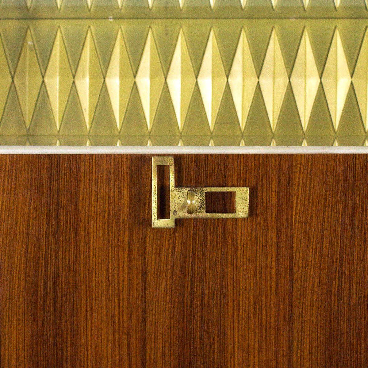 Rosewood Veneered Solid Wood Bar Cabinet - Italy 1950-photo-5