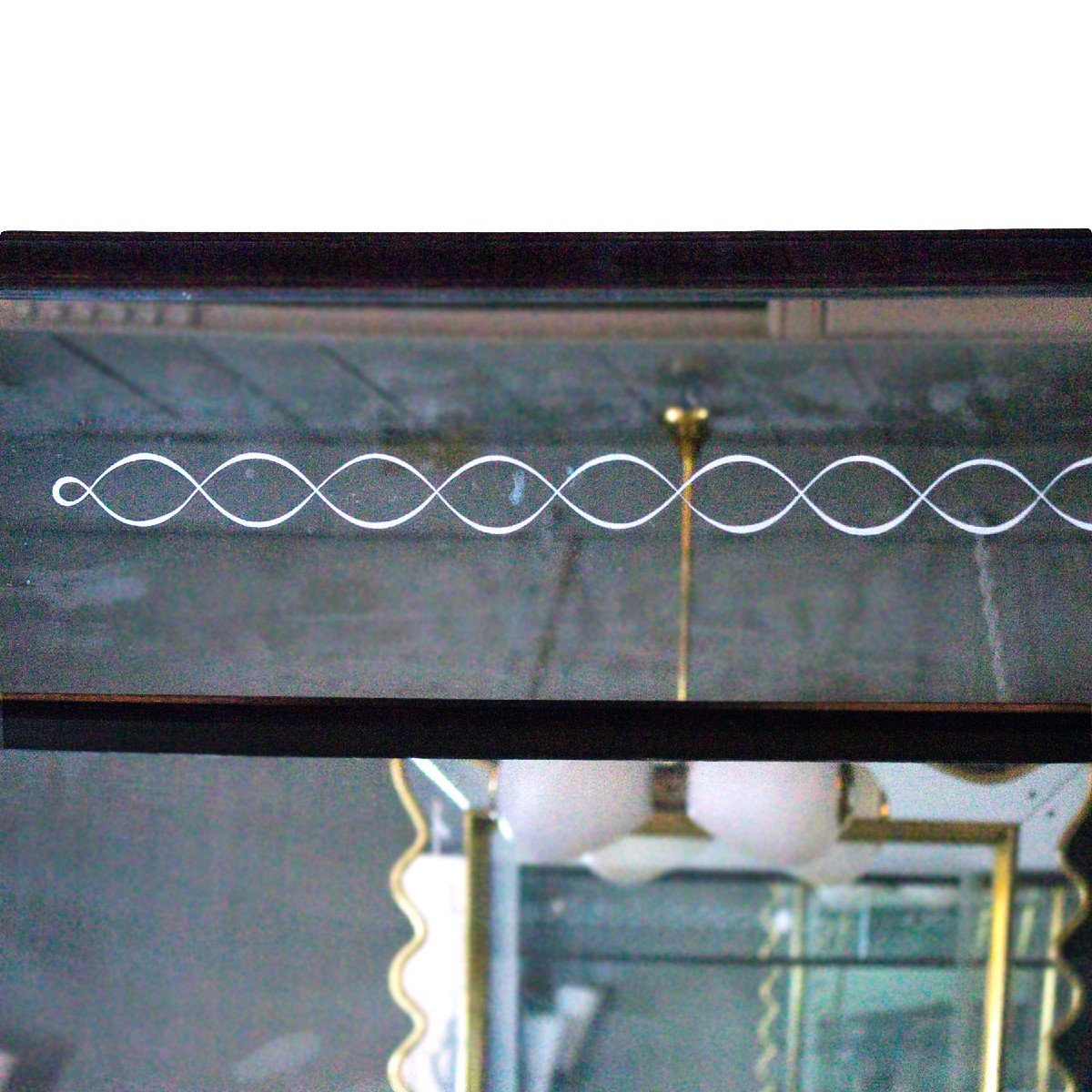 Large Acid Etched Mirror - Italy 1940-photo-3