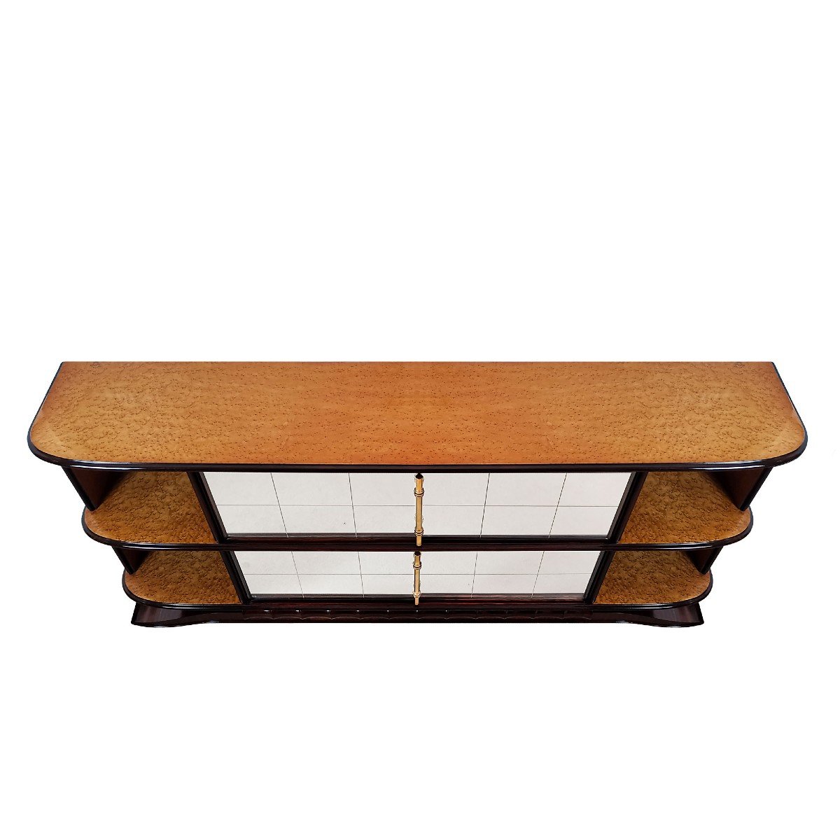Enfilade Art Déco En Bois Massif - Italie 1930-photo-3