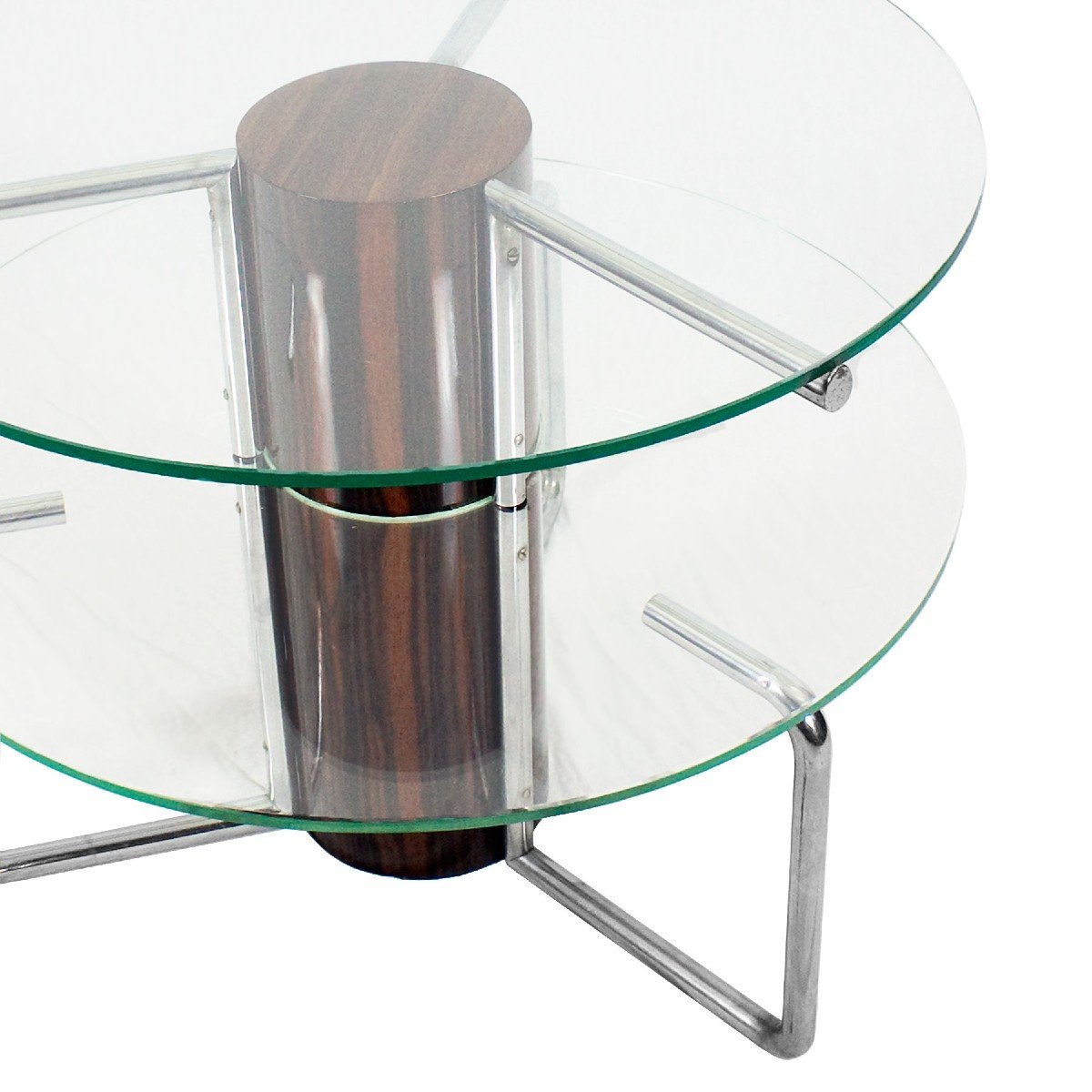Large Center Table With Two Thick Glass Tops - Italy 1930-photo-3