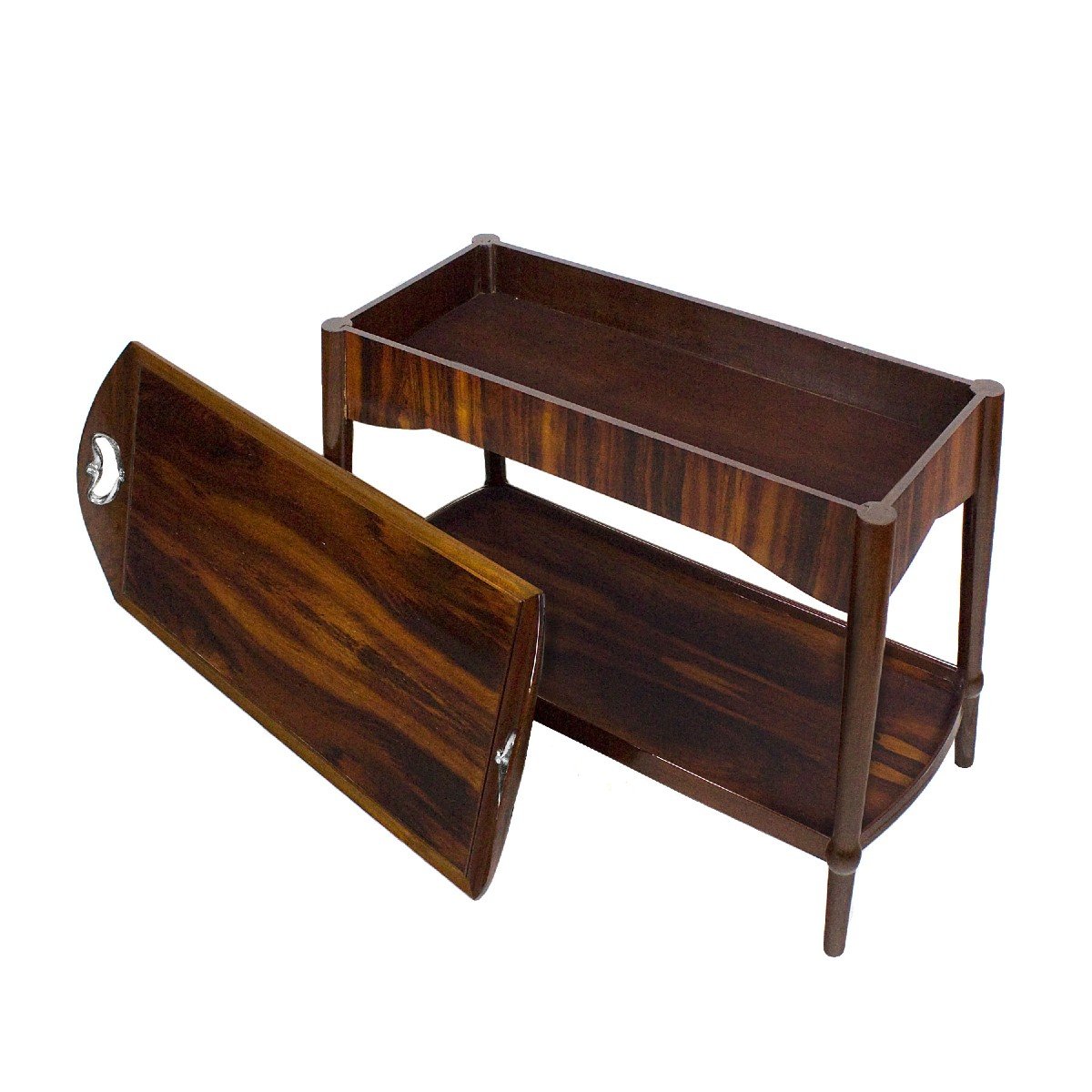 Art Nouveau Serving Table In Solid Rosewood - France 1900-photo-3