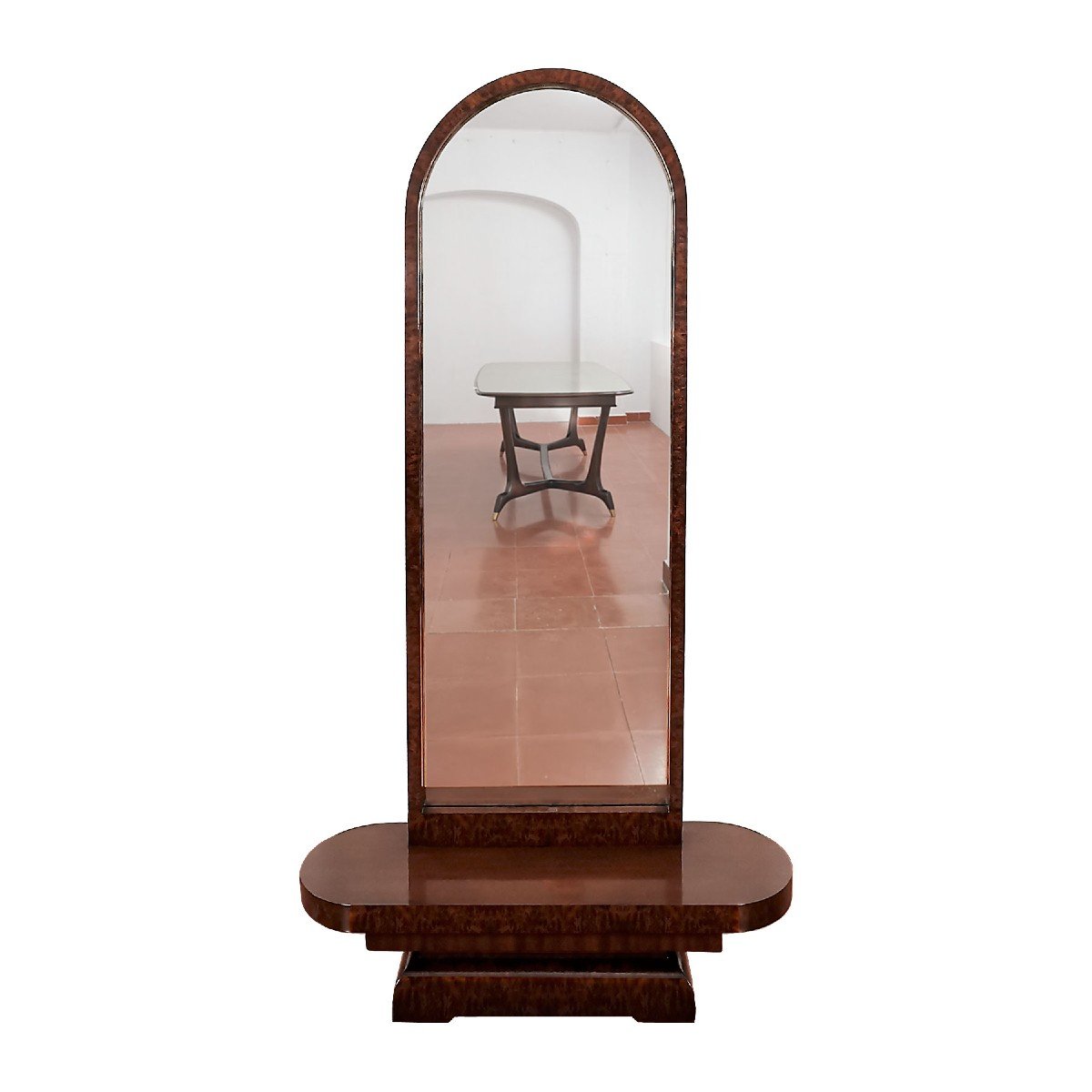 Art Deco Cheval Mirror In Solid Wood - France 1930