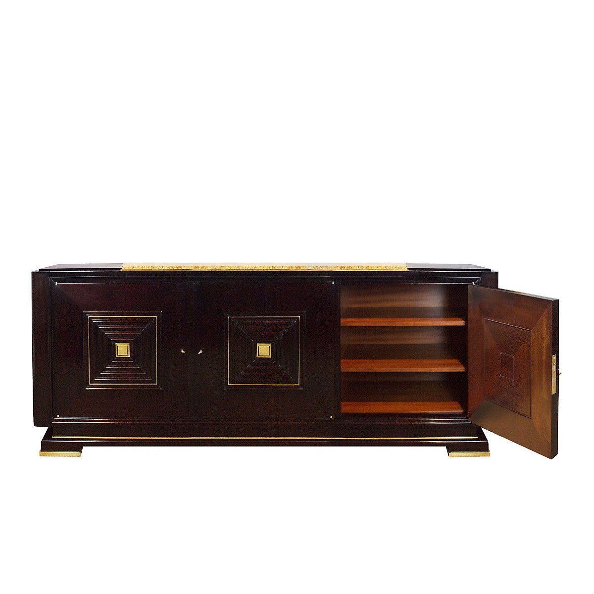 Sideboard In Solid And Stained Mahogany In The Style Of Maxime Old - France 1940-photo-2