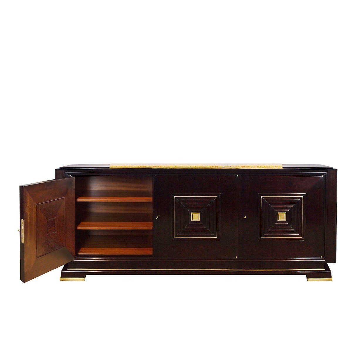 Sideboard In Solid And Stained Mahogany In The Style Of Maxime Old - France 1940-photo-3