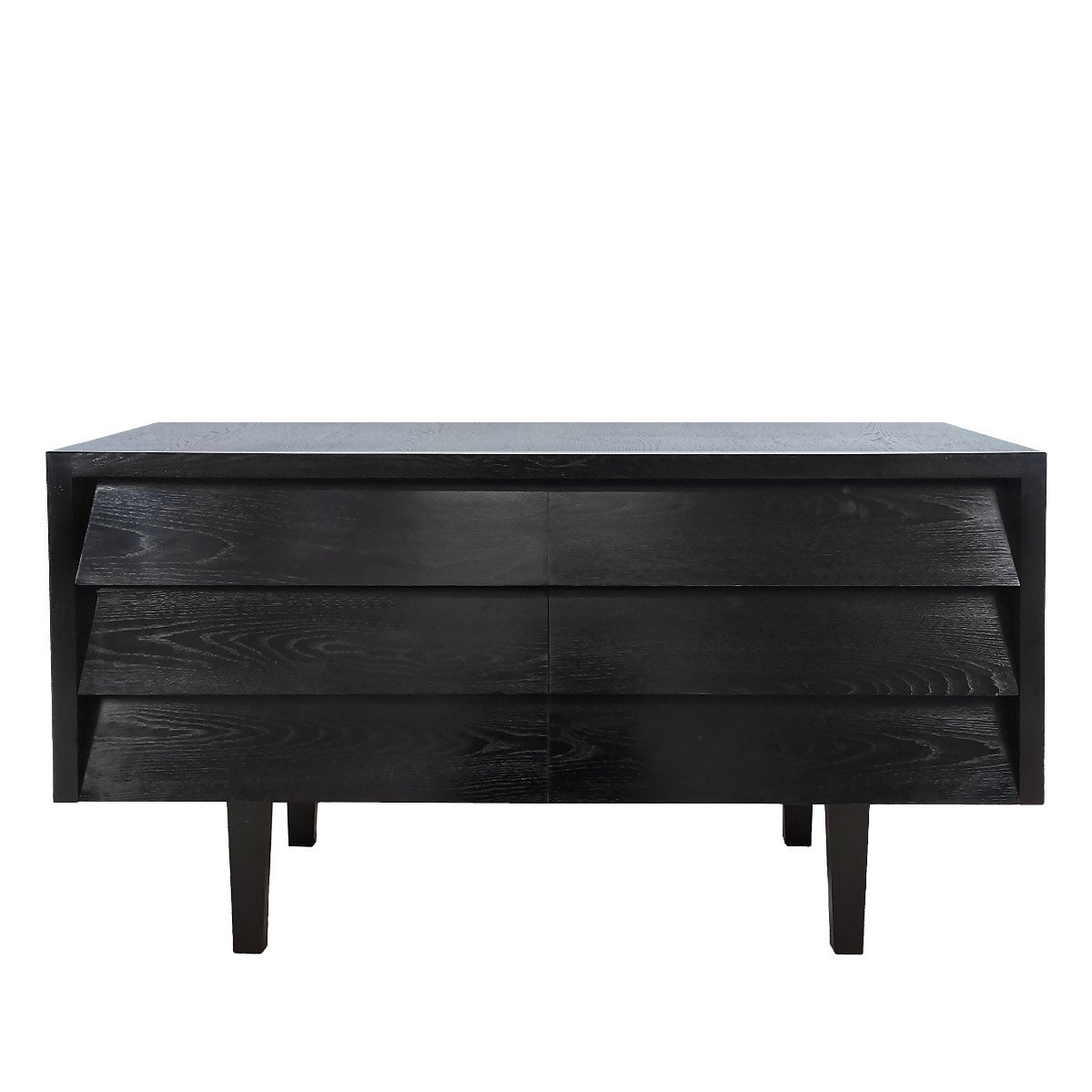 Chest Of Drawers With Blackened Oak Veneer- France 1950