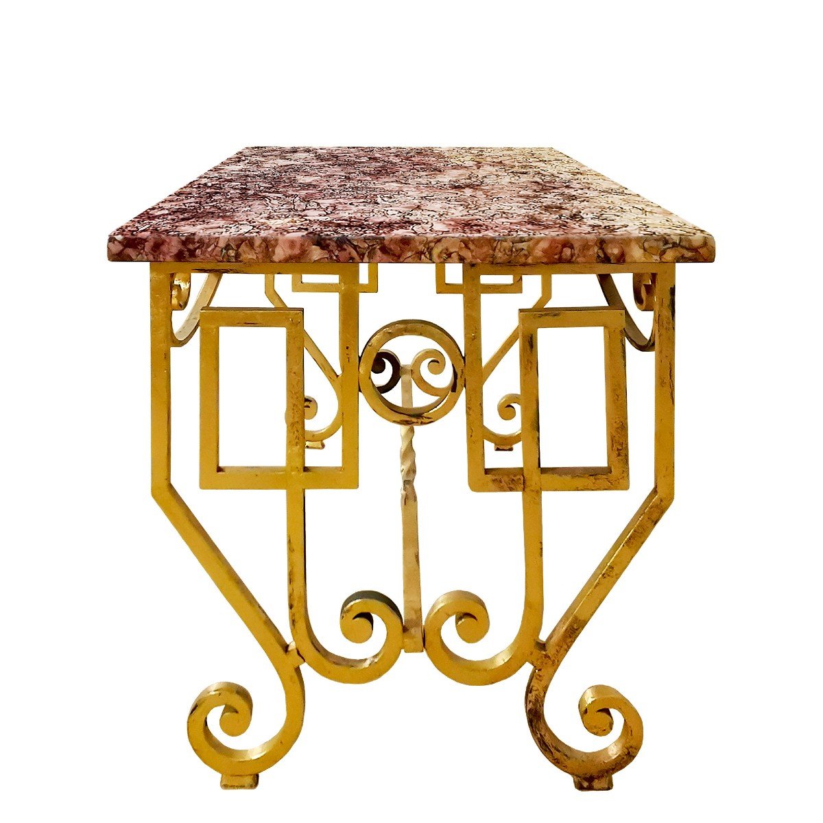 Wrought Iron Coffee Table - France 1940-photo-3