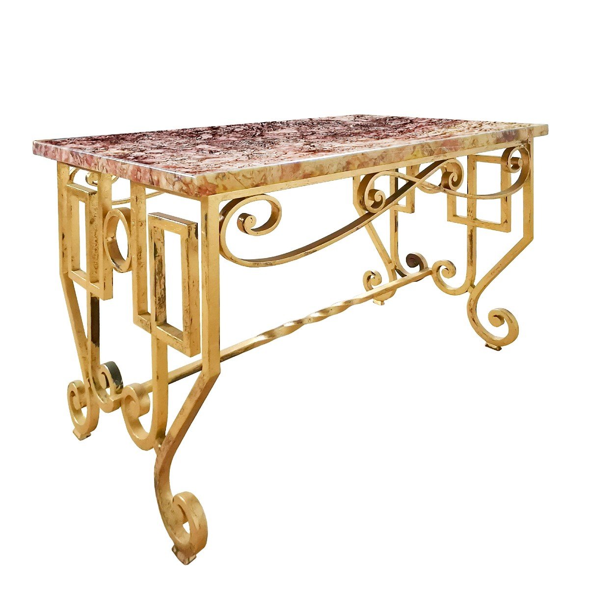 Wrought Iron Coffee Table - France 1940-photo-4