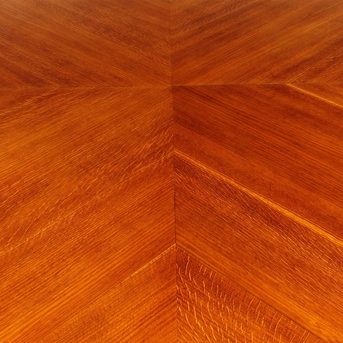 Grande Table Ronde Art Déco En Chêne Massif - Barcelone 1930-photo-3