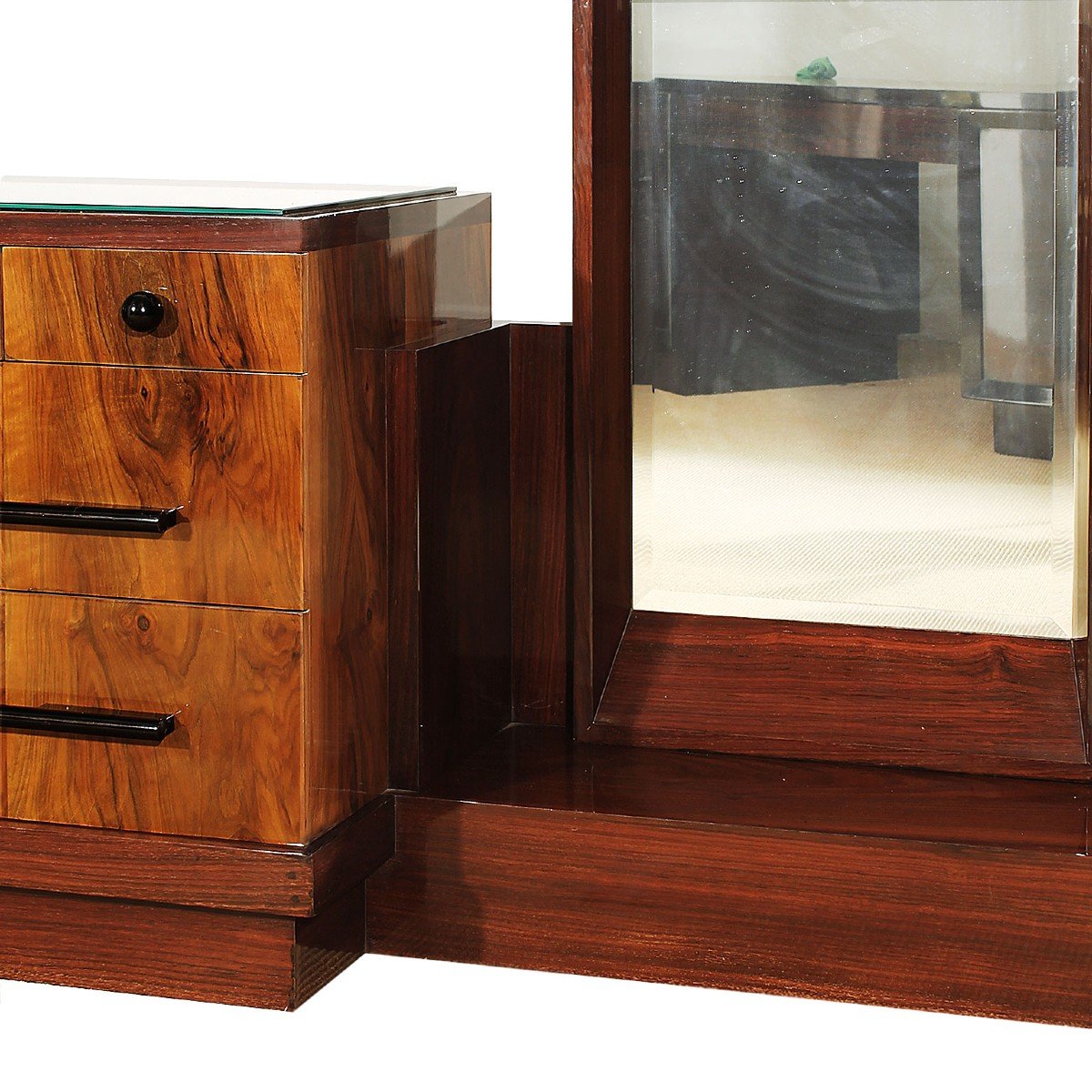 Double Commode Art Déco Avec Miroir - Italie 1930-photo-3