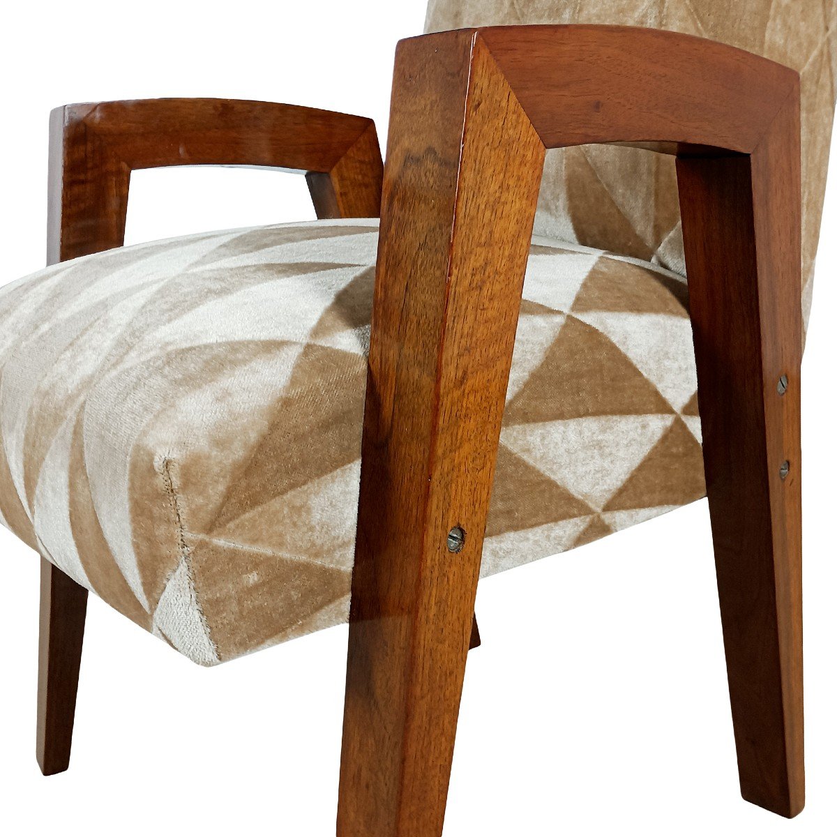 Cubist Office Armchair – France 1930-photo-5