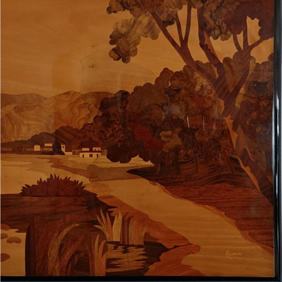 Panneau Décoratif Art Déco Par Rosenau – France 1920-30-photo-4