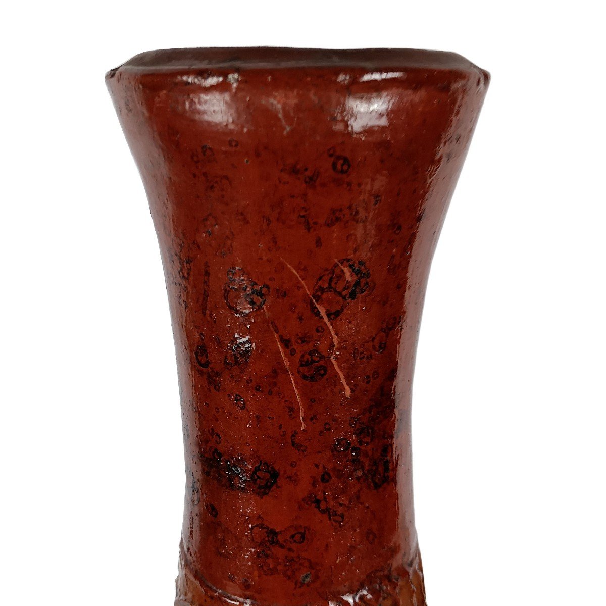 Pair Of Vases In Glazed Terracotta – France 1950-photo-2