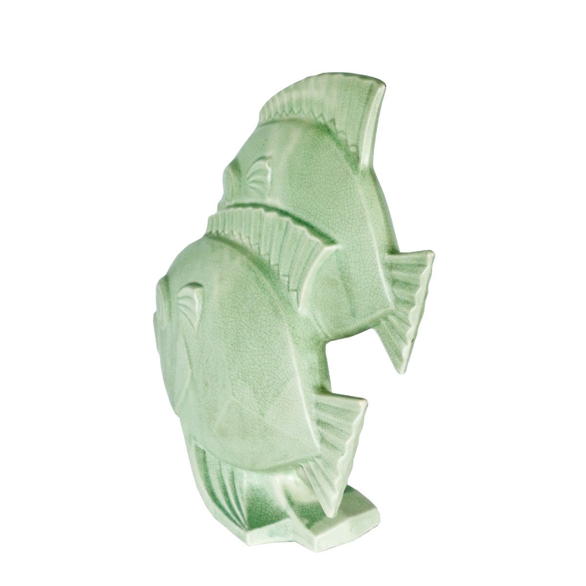 Art Deco Two Fish Ceramic By Dejan – France 1930-photo-2