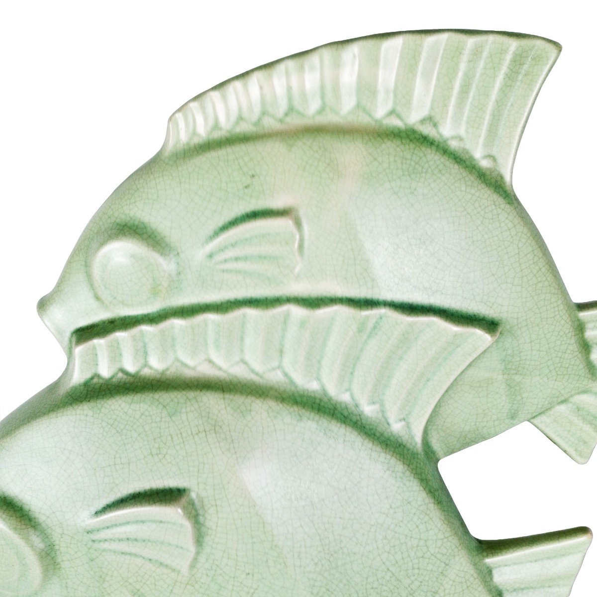 Art Deco Two Fish Ceramic By Dejan – France 1930-photo-1