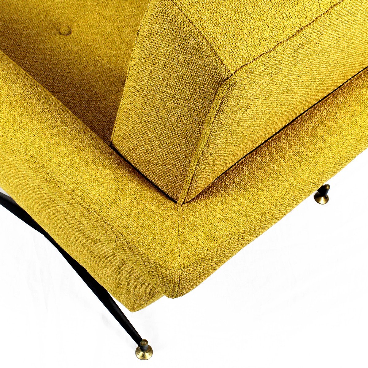 Paire De Fauteuils Capitonnés – Italie 1960-photo-5