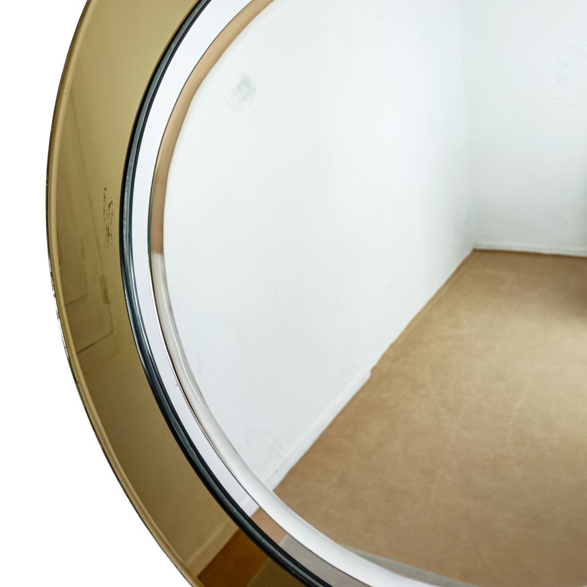 Miroir Rond Biseauté – Italie 1960-photo-3
