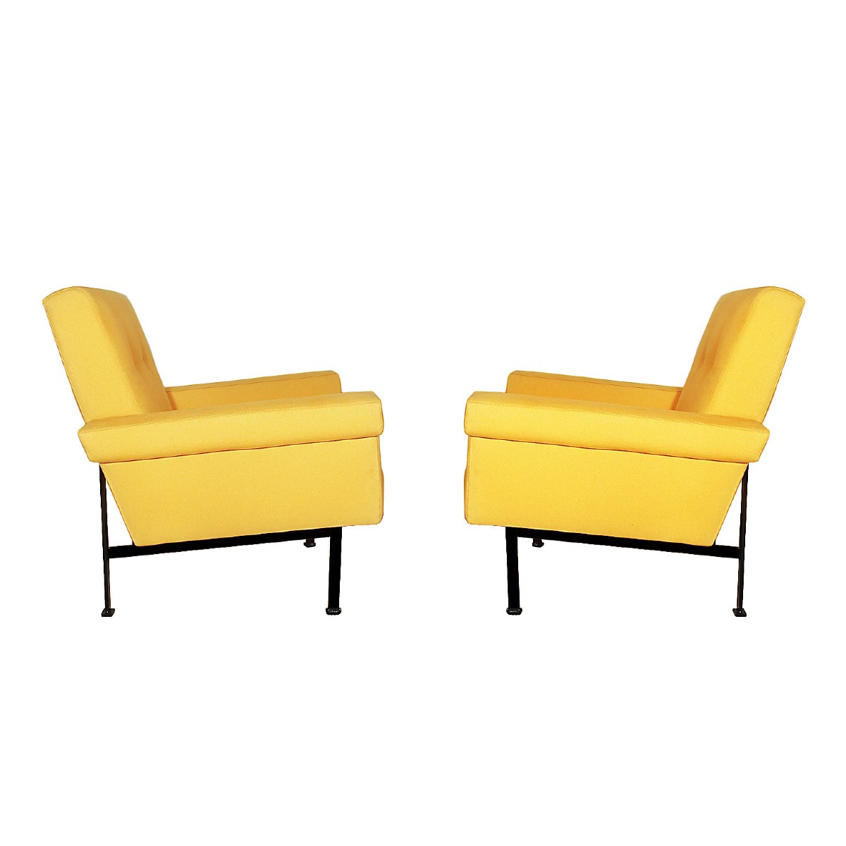 Paire de fauteuils cubistes – Italie 1960