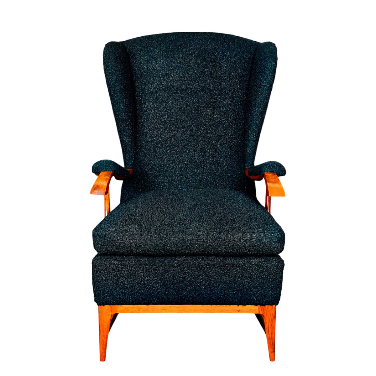 Paire de fauteuils à oreilles par Paolo Buffa – Italie 1950-photo-2
