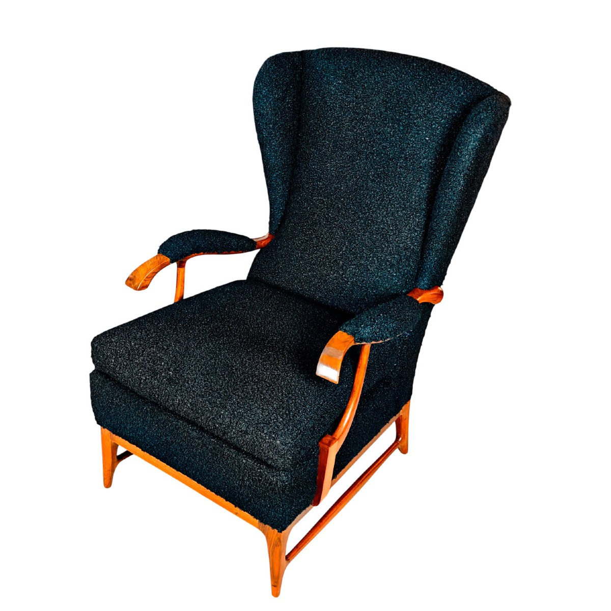 Paire de fauteuils à oreilles par Paolo Buffa – Italie 1950-photo-2