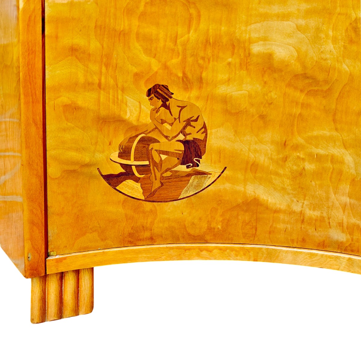 Small Art Deco Corner Cupboard – Sweden 1930-photo-1