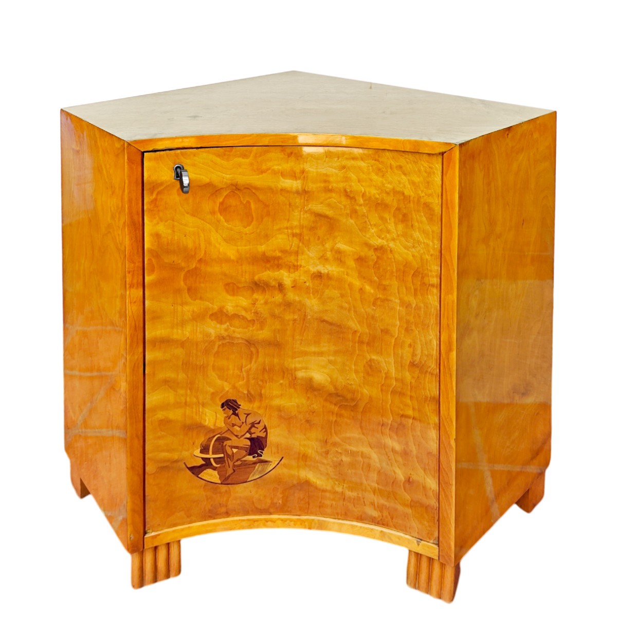 Small Art Deco Corner Cupboard – Sweden 1930