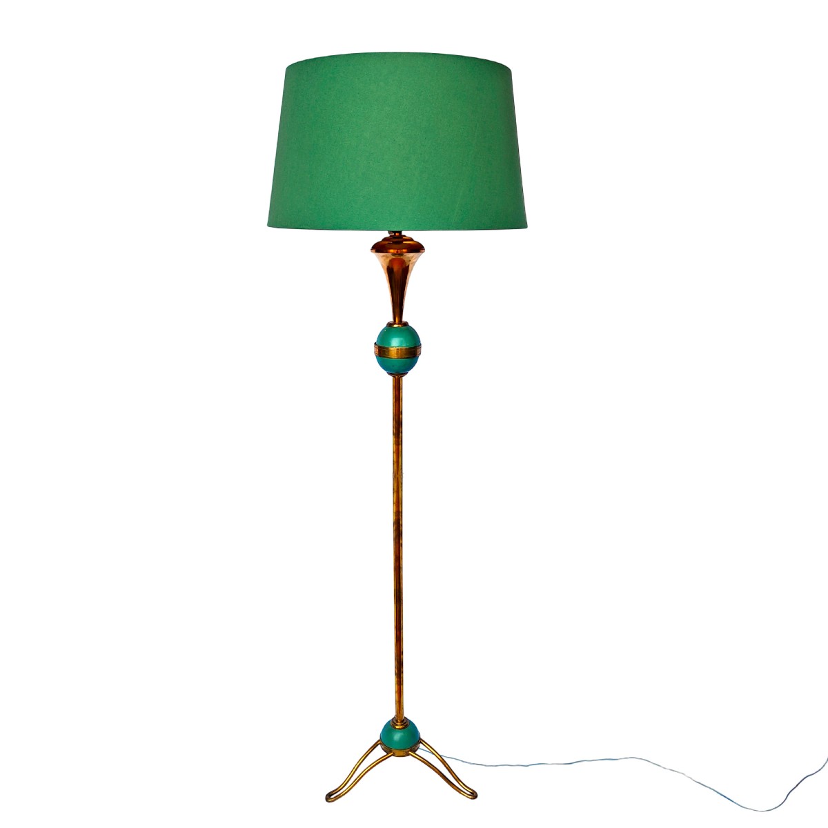 Lampadaire en laiton poli – France 1950-photo-2