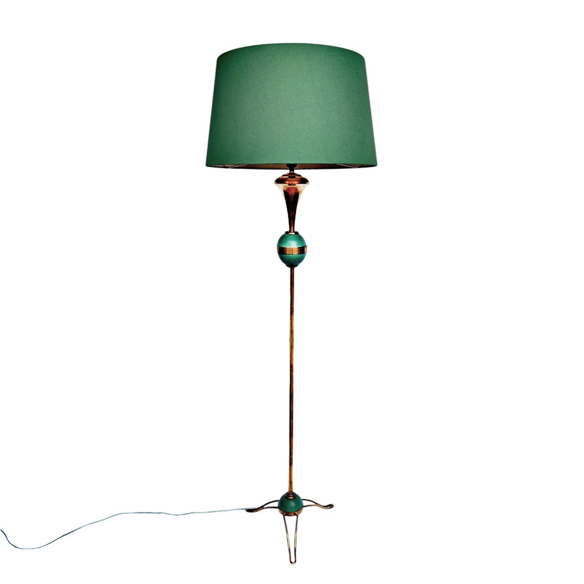 Lampadaire en laiton poli – France 1950-photo-3
