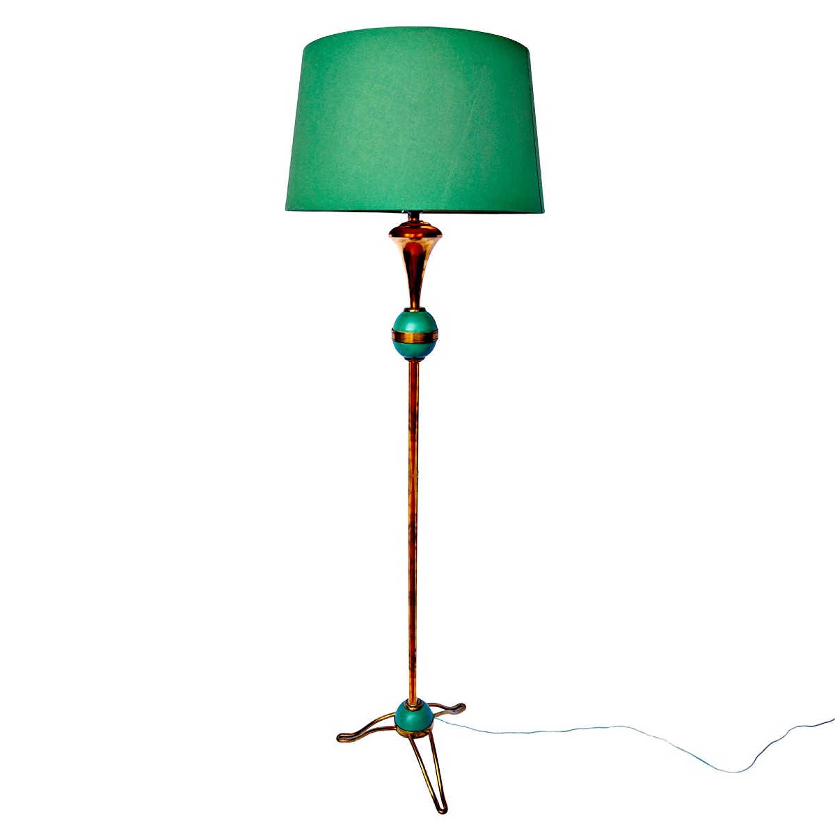 Lampadaire en laiton poli – France 1950